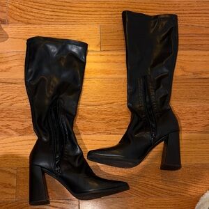 Fashion Nova Black Heeled Boots